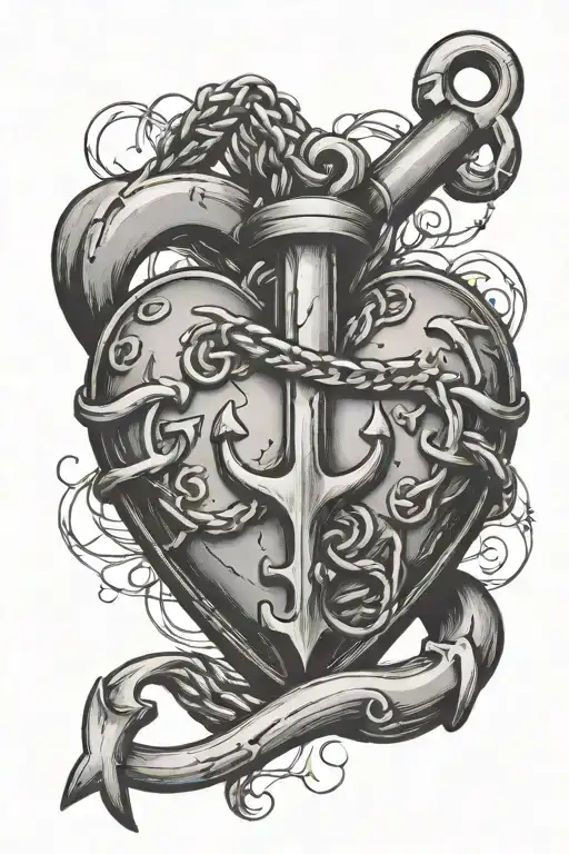 Heart And Anchor Intertwined