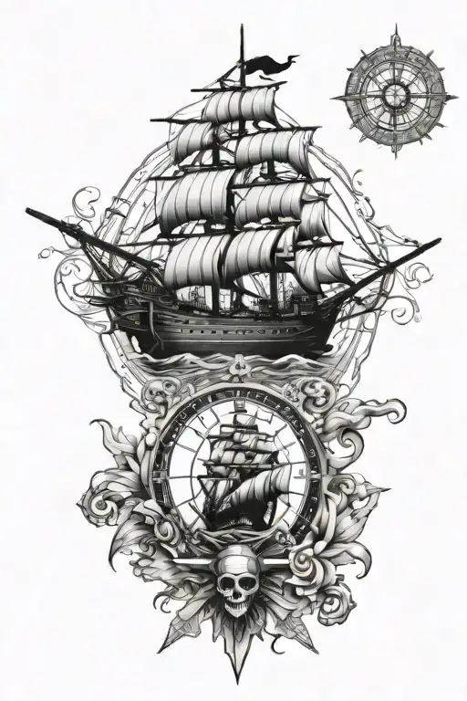 Pirates Of The Caribbean And Titanic Compass Rose