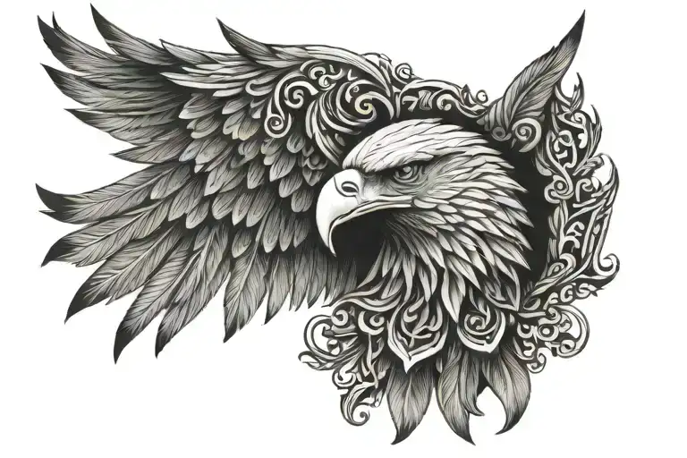 Eagle And Pattern