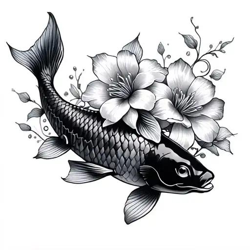 Koi Fish Flowers