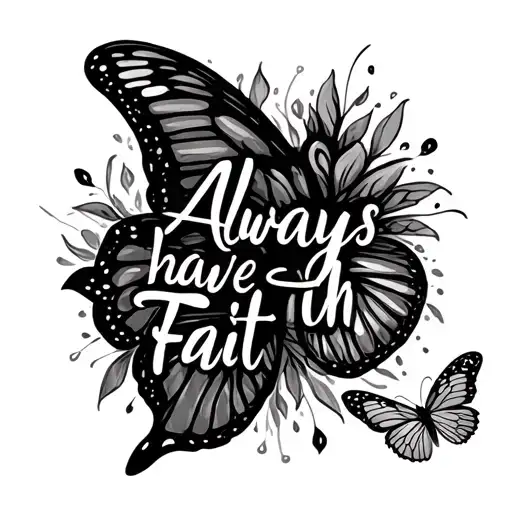 Always Have Faith Sentences Joined Together With Tiny Butterfly At The End Of The Sentence