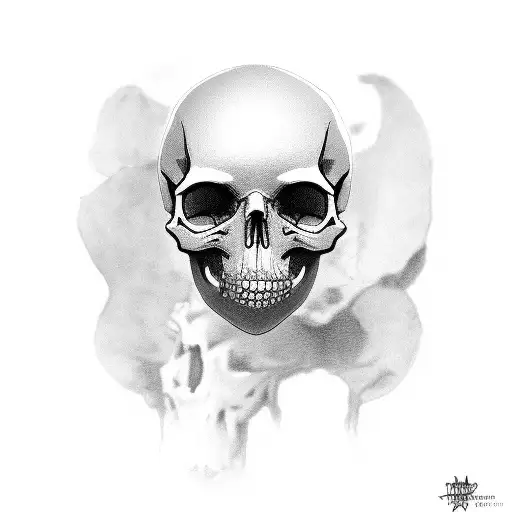 Woman With A Skull Face