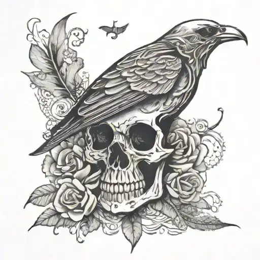 Bird Skull And Lace