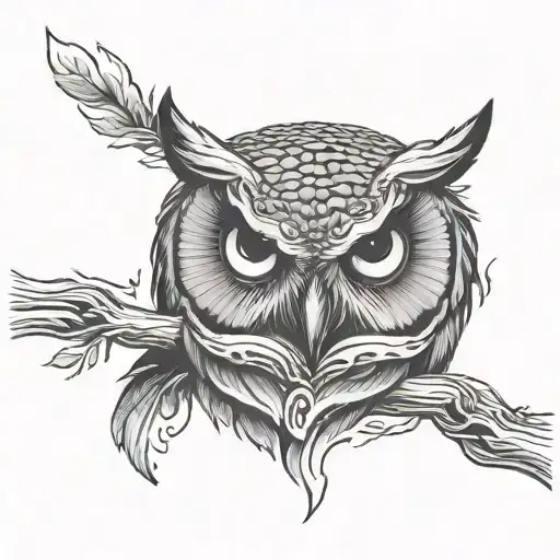 Owl Head Over A Road Winding