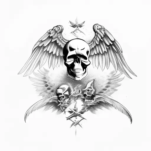 Skull With Wings