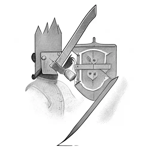 Portrait Of A Blacksmith Sharpening A Sword