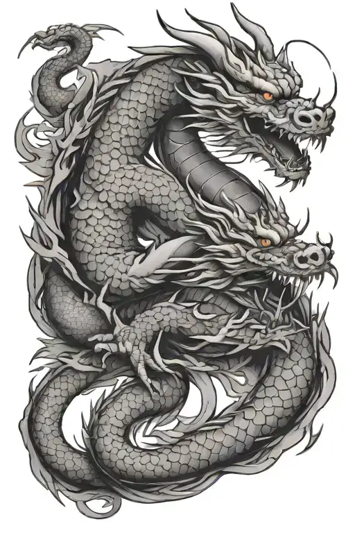 Japanese Oriented Dragon Wrapped