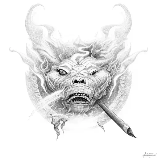 Fire In An Iceber At The Antartic