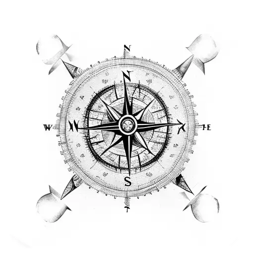 An Adventurous Compass Surrounded By Wilderness