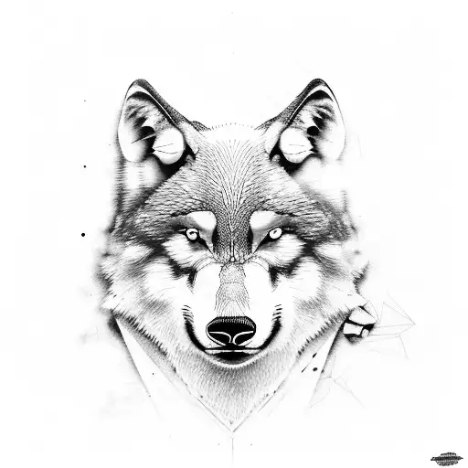 Wolf In Forest With Panda