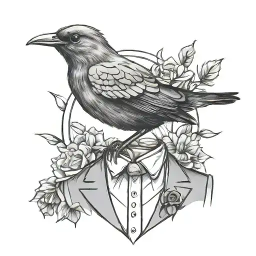 A Bird With A Human Stature Wearing A Suit