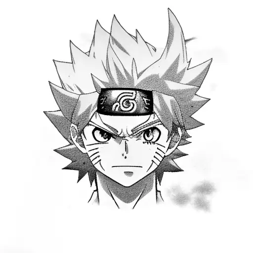 Merge The Characters Of Black Clover And Naruto In A Black-grey Scene