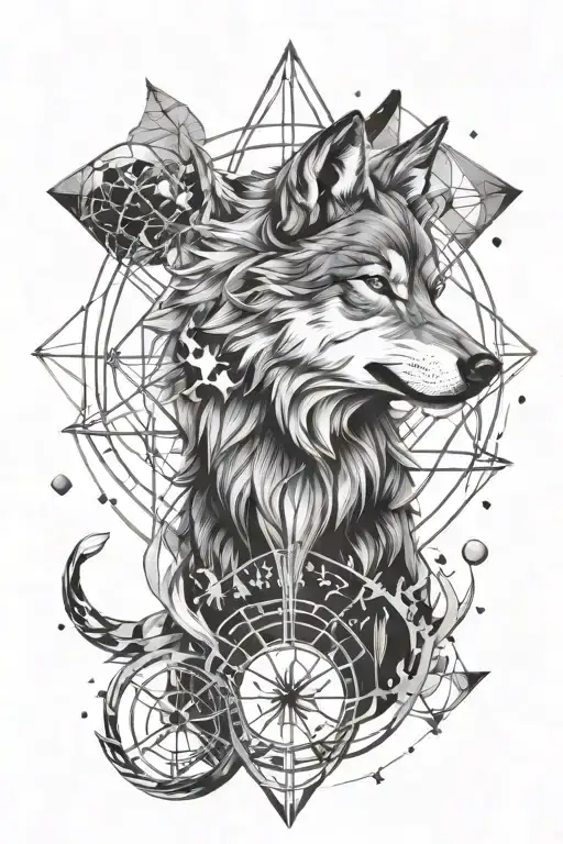 Wolf Quantum Geometry Astrology Symbols