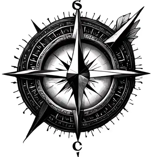 Compass Eye Symbol Integrated