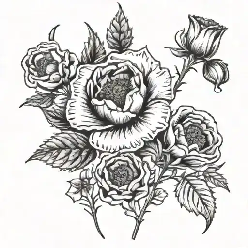 Yorkshire Rose And Poppy And Thistle