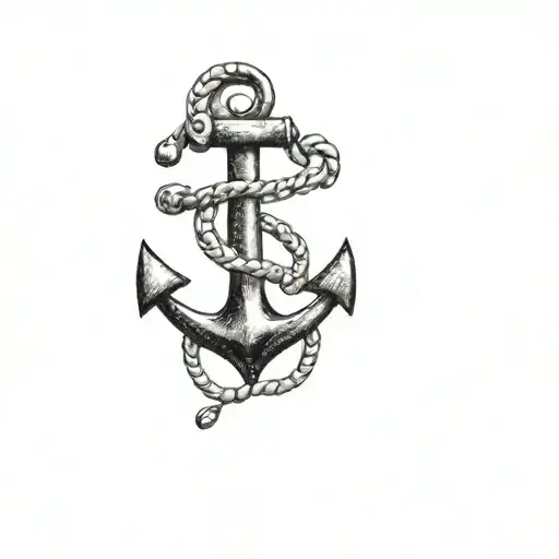 Brick Background With Polish Anchor