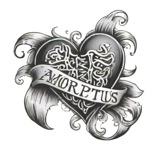 Broken Heart With The Inscription In Amore Deceptus