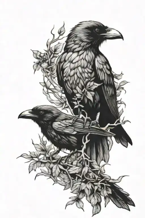 Thorn Vines Crow