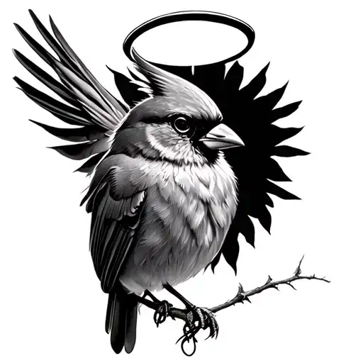 Cardinal With A Halo