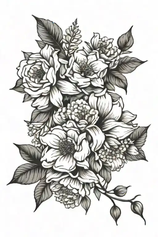 July And September Birth Flower Bouquet