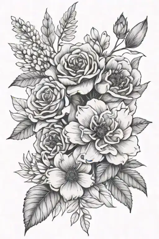 July And September Birth Flower Bouquet