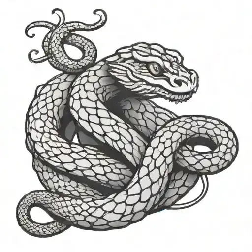 Crownand Snake Coiled