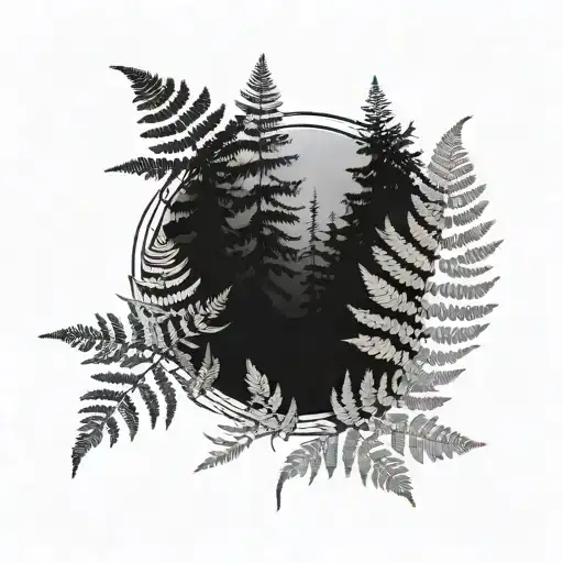 Nature Scene With Ferns