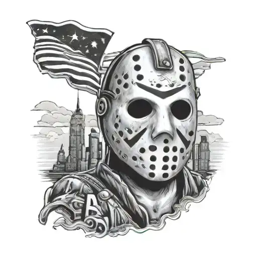 New York With Jason Voorhees Mask