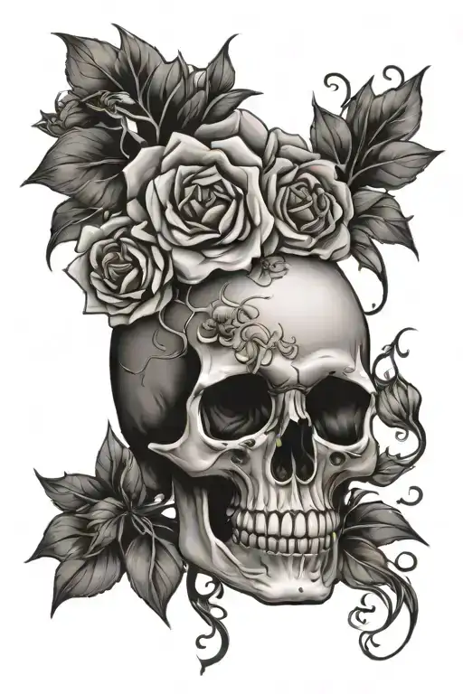 Flowers Skull