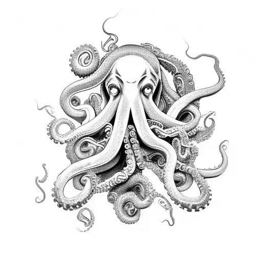 Poseidon With Octopus With Wave