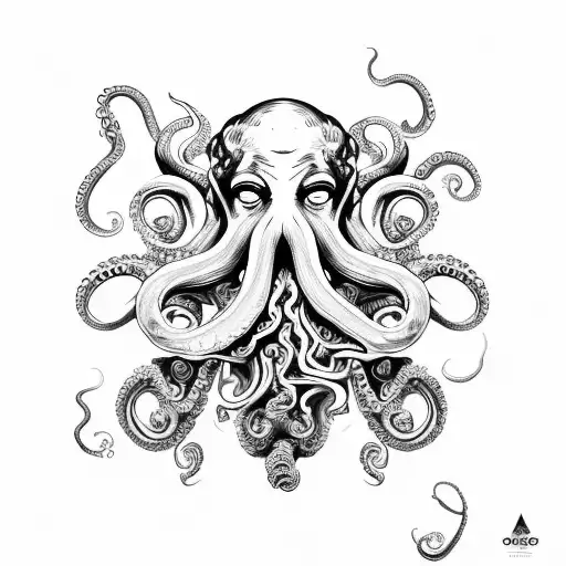 Poseidon With Octopus With Wave