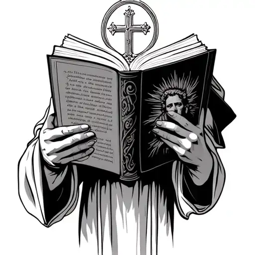 Catholic Saint Holding Open Book