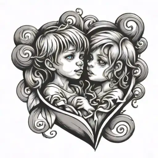 2 Children Broken Heart