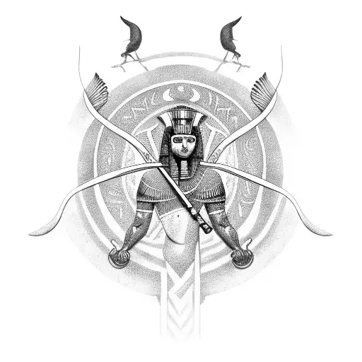 Egyptian God With Scythe