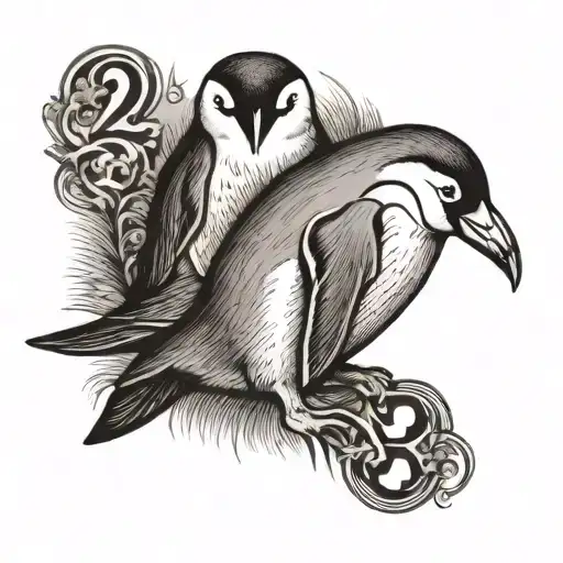 Number 28 And Penguin