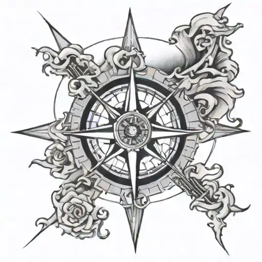 Compass Rose Anchor Map