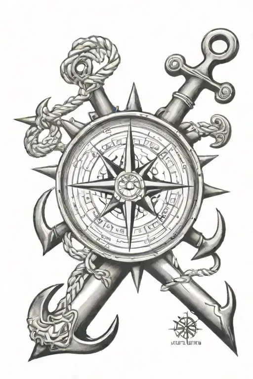 Compass Rose Anchor Map
