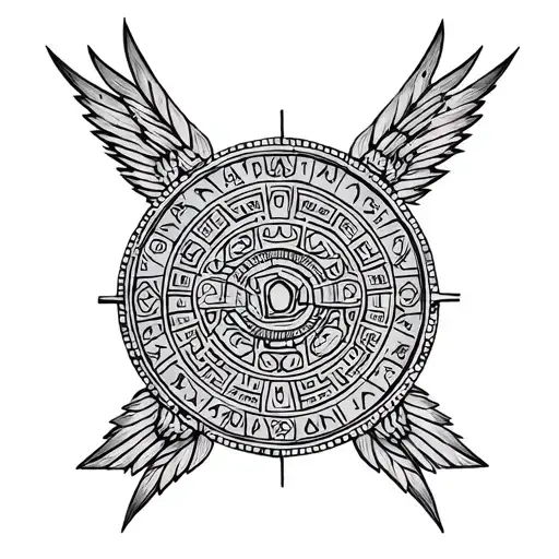 Aztec Calendar On Chest