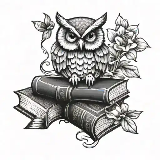 Owl Books Flowers Hammer