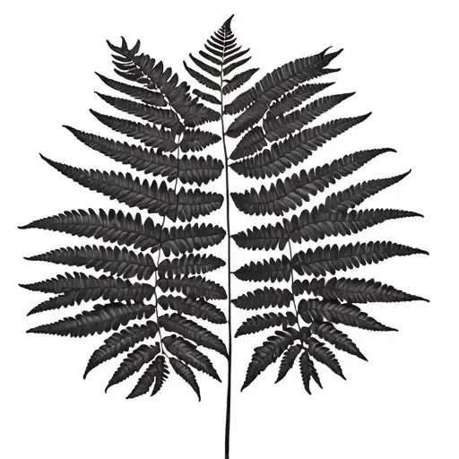 Fern Plant Between Clevage