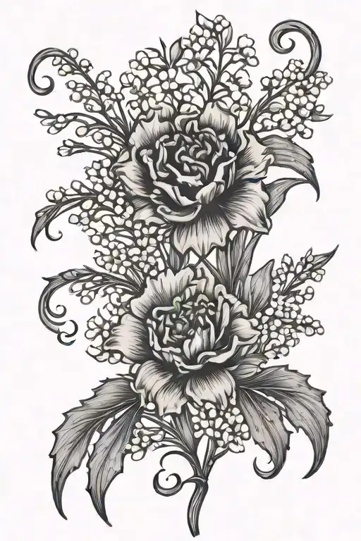 Carnations And Lily Of The Valley