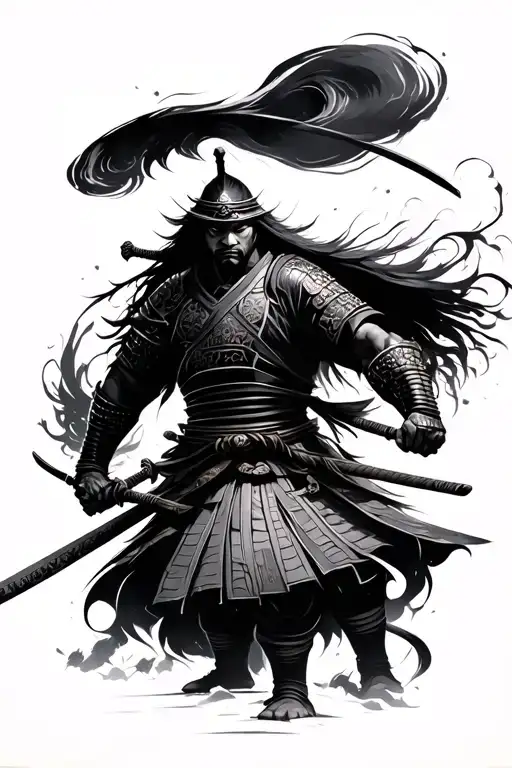 Samurai Warrior Wielding