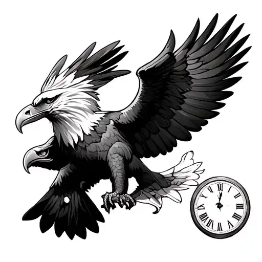 Eagle And Clock