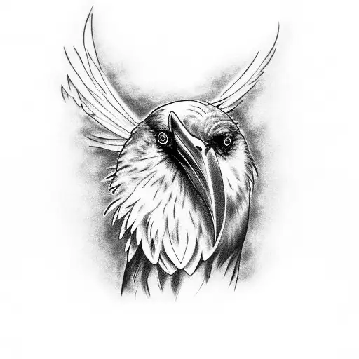 Raven With Korean Word For Love