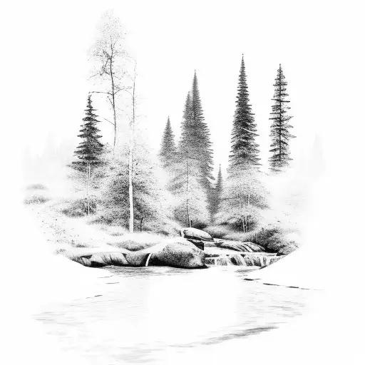 Norway Nature With Waterfalls And Trees