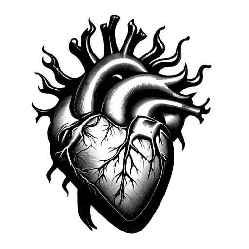 Fire Heart Anatomical