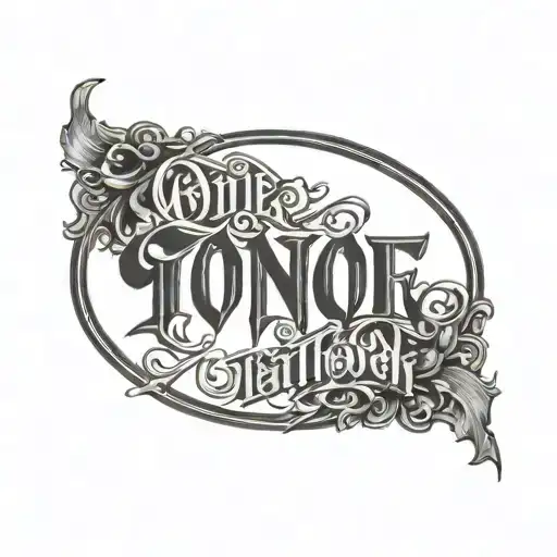 Gothic Lettering Saying One Of One