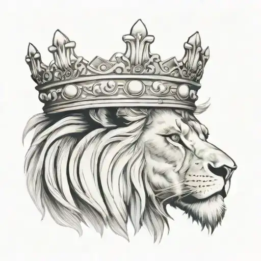 Crowned Lion Face