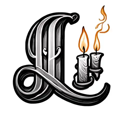 The Word Candles But The L Is A Candle Burning