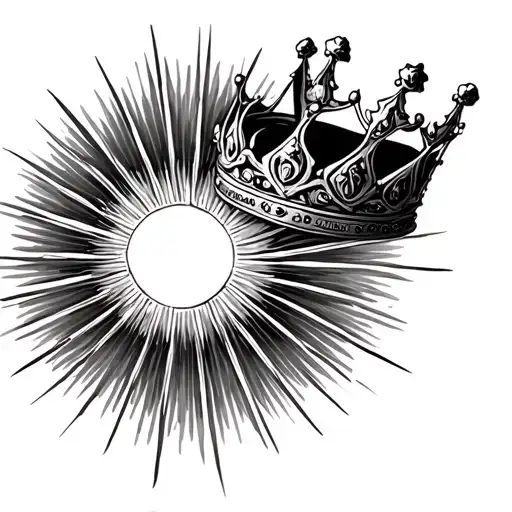 Crown And Sun Rays